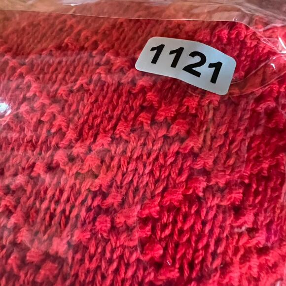 VTG BellePointe  Cardigan Sweater Womens M Cotton Textured Christmas Red Pockets - Picture 10 of 10